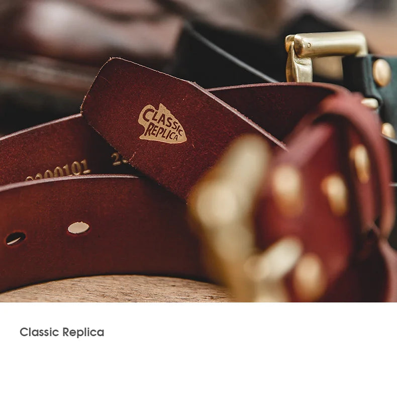 Thắt Lưng Da Bò Cao Cấp Maden Vintage Cho Nam Nữ