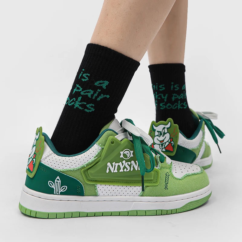 Custom Fashion Skateboarding Shoes Original Designer Logo Unisex Classic Flat Shoes Casual Walking Man Sneaker