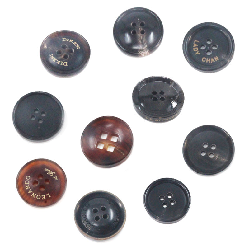 Cúc áo chân tròn bền bằng nhựa ABS, nhựa resin cho áo vest, áo khoác nam, phụ kiện may mặc - Daisan Mart