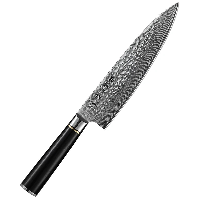 HEZHEN Japanese Kitchen Knife Set - High Quality Damascus Steel