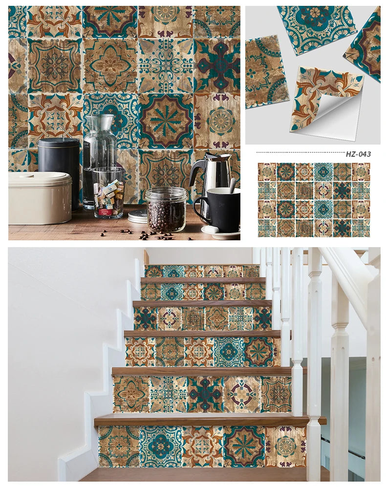 24pcs/set Light Color Tiles Sticker Wall Stickers Kitchen Bathroom Home Renovation Wallpaper Waterproof Self-adhesive Wall Decal