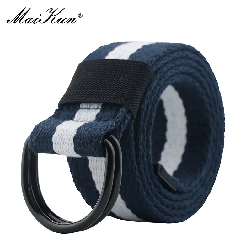 Maikun Unisex Double D-Buckle Canvas Belt