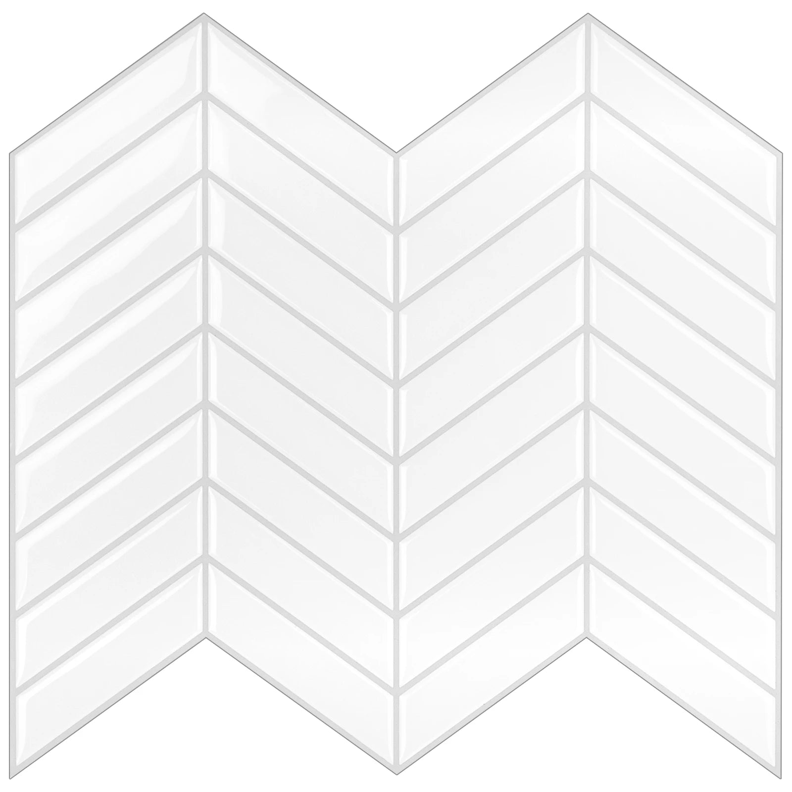 3D Black Herringbone Pattern Wall Sticker for Kitchen/Bathroom