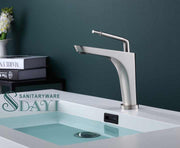 SDAYI high quality polished brass washbasin faucet, single handle mixer tap for wash basin 