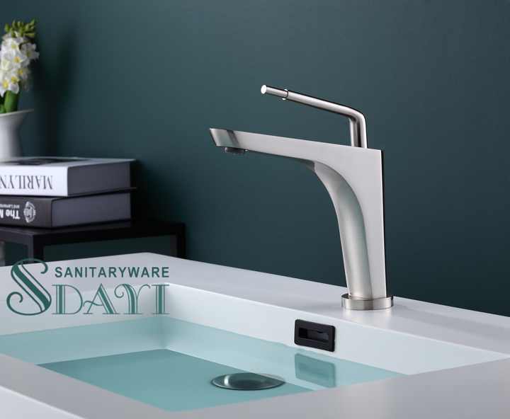 SDAYI high quality polished brass washbasin faucet, single handle mixer tap for wash basin 