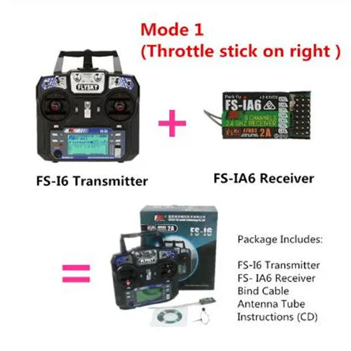 Newest Flysky FS-i6 FS I6 2.4G 6ch RC Transmitter Controller FS-iA6  Receiver For RC Helicopter Plane Quadcopter Glider - Daisan Mart