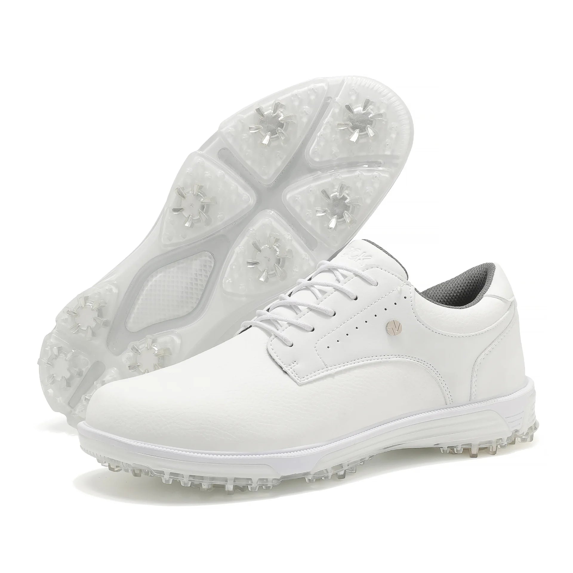 Men's and Women's Leather Golf Shoes Waterproof Rubber Sole Printed Logo