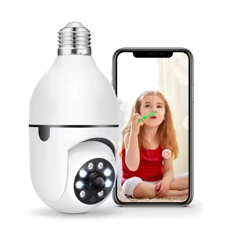 360° Wifi Cam Bulb, Night Security Anti-Theft