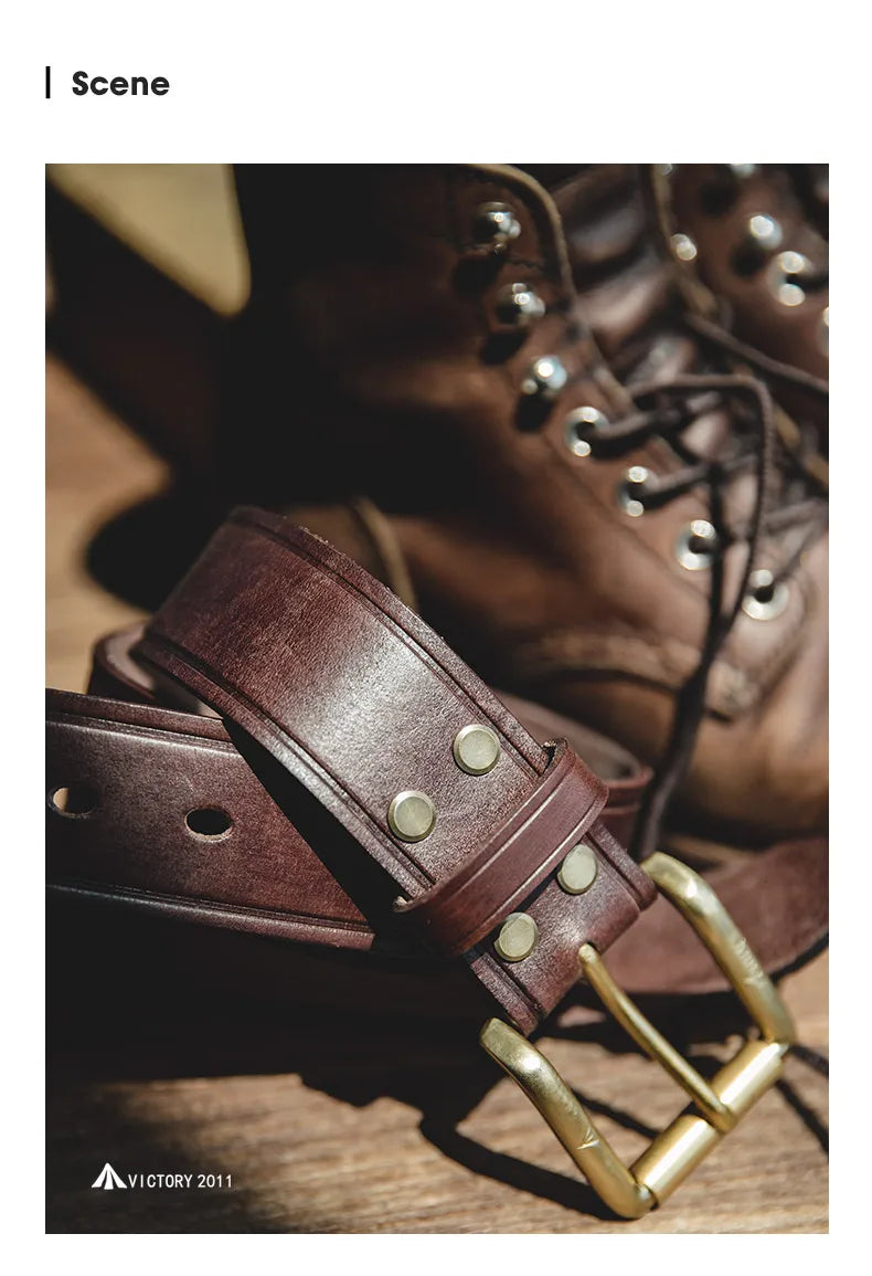 Thắt Lưng Da Bò Cao Cấp Maden Vintage Cho Nam Nữ