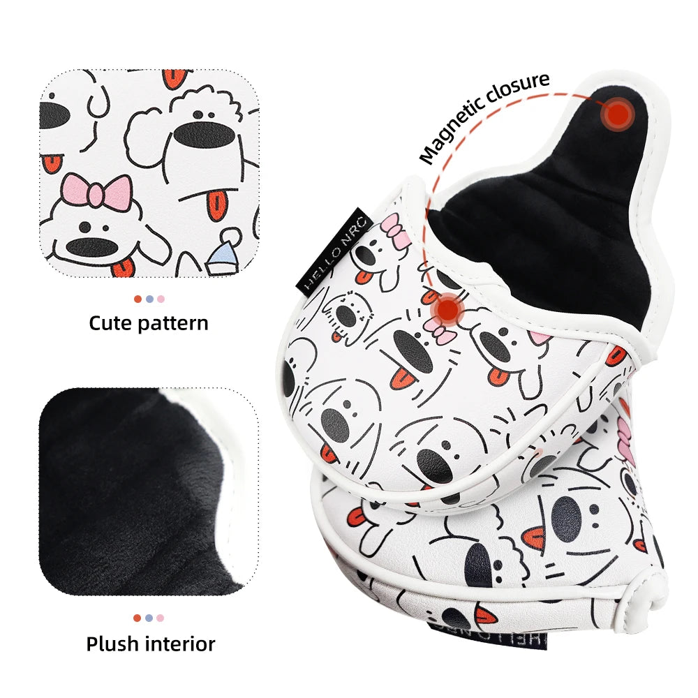 High Quality Magnetic Printed Puppy Golf Club Cover