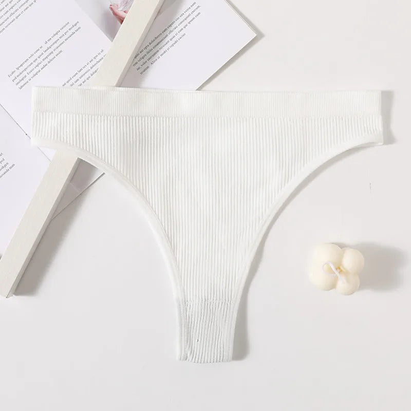 5Pcs/Set Seamless Briefs Women Brazilian Panties Sexy Lingerie Female Underpants Low Rise Bottom Solid Color Underwear ML