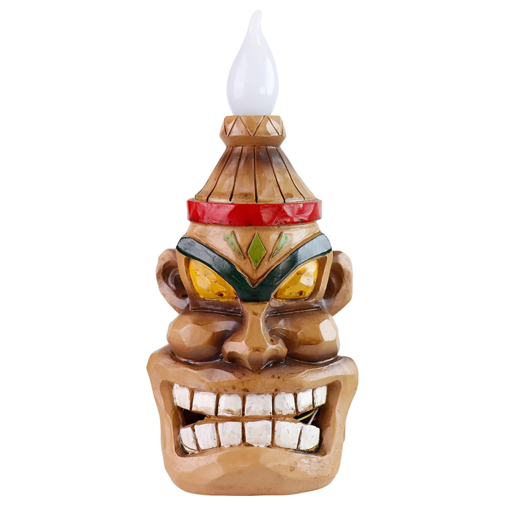 LED Anime Tiki Mask Statue Garden Decoration