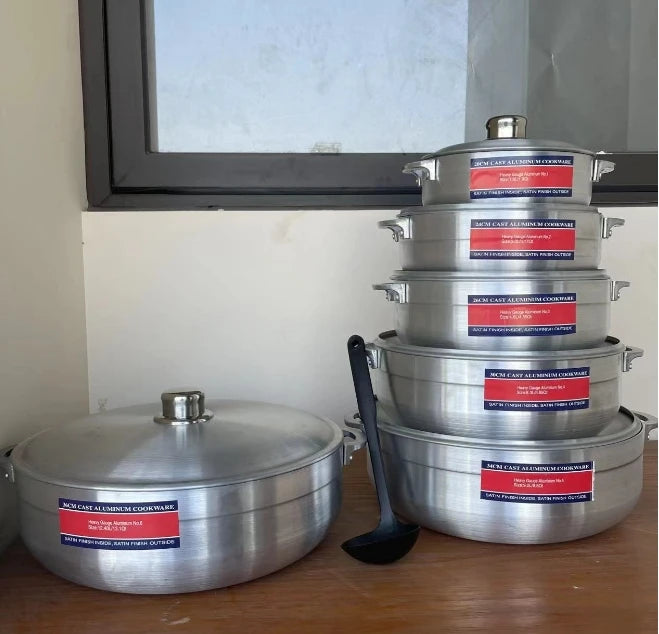 RTS Thick Aluminum Pot Set with Aluminum Lid - High-Quality Kitchenware