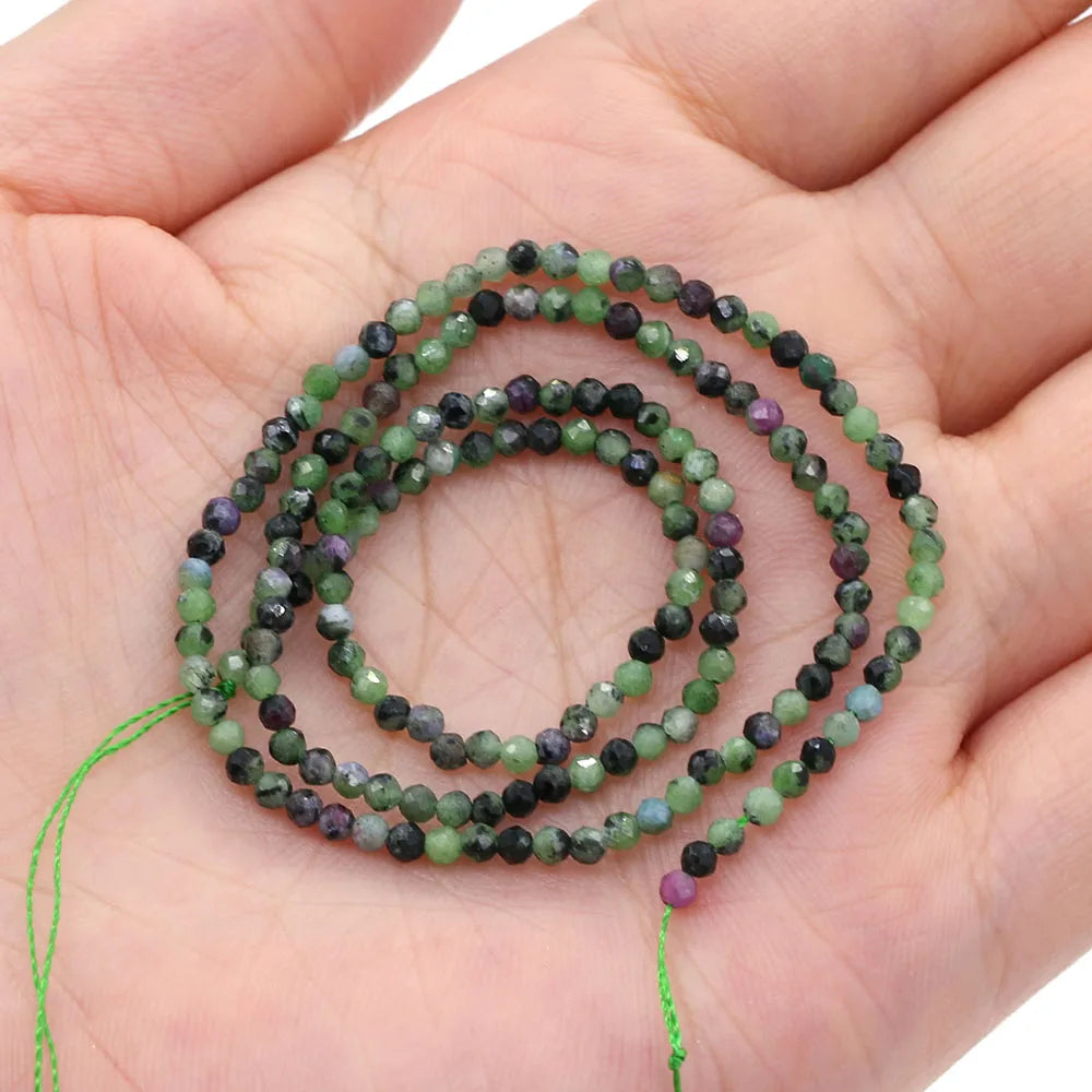 Natural faceted gemstone beads DIY bracelet