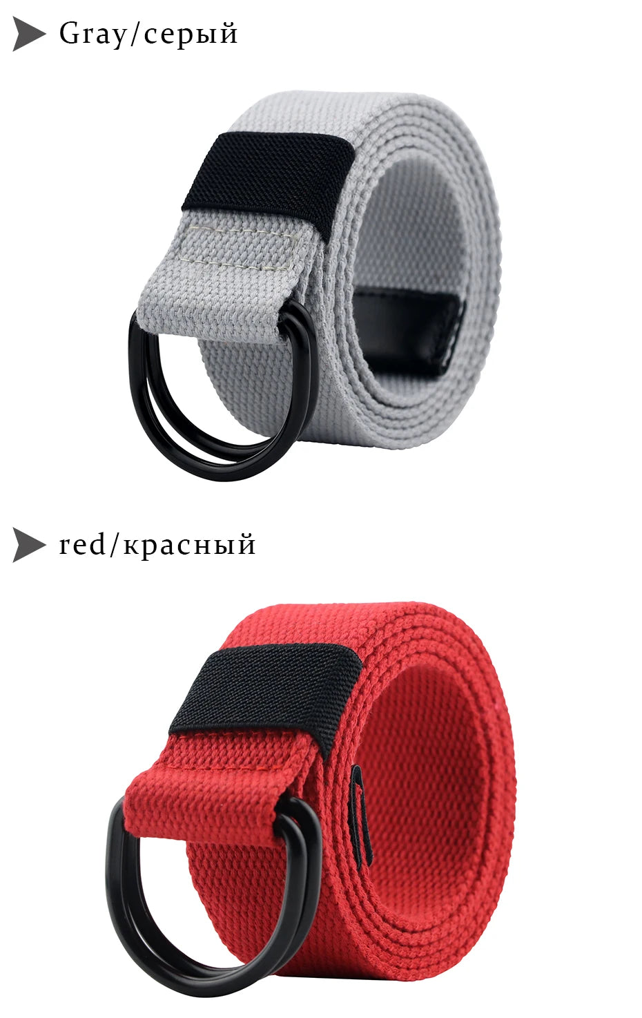 Maikun Unisex Double D-Buckle Canvas Belt