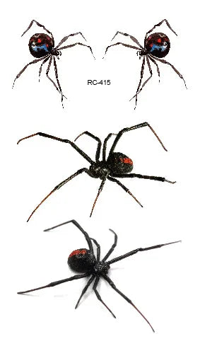 3D Spider Tattoo Scorpion Temporary Tattoo Stickers For Halloween Fake Tatto Body Art Tatuajes Joke Tatouage Temporaire