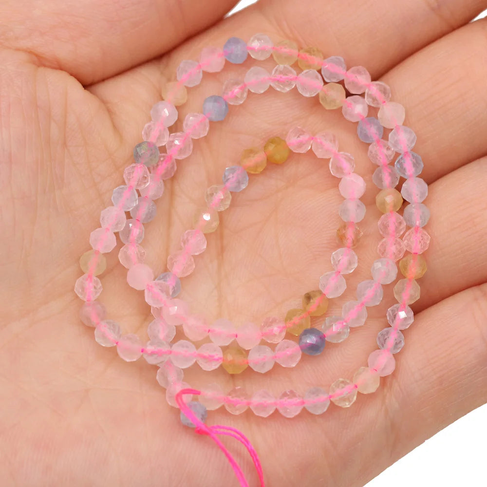 Natural 4mm Rose Quartz Beads Bracelet