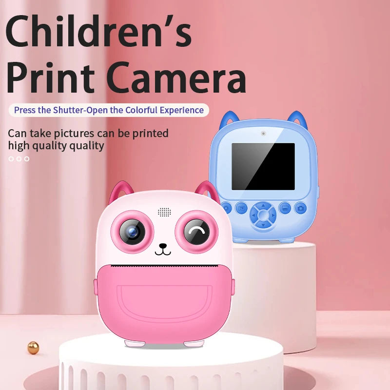 1080p HD Kids Instant Printer Camera with Thermal Paper