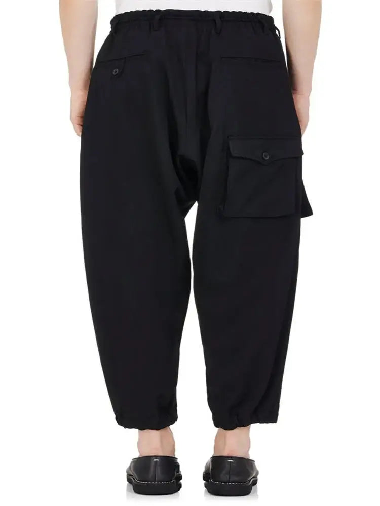 Quần Jogger Nam Đa Túi Phong Cách Sân Khấu Đen