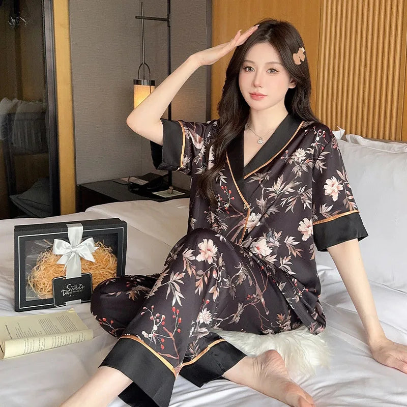 SAMWESTART Women's Premium Snow Silk Pajamas