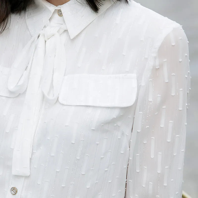 Áo Sơ Mi Nữ Công Sở Tay Lỡ Vải Voan 2022