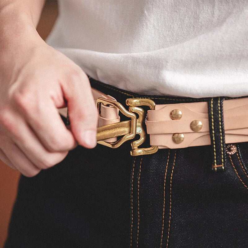 Thắt Lưng Da Bò Cao Cấp Maden Vintage Cho Nam Nữ