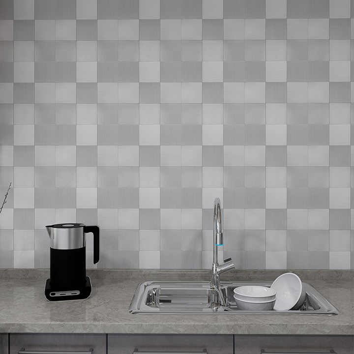 Durable aluminum mosaic bathroom wall tiles, 3D design self-adhesive 
