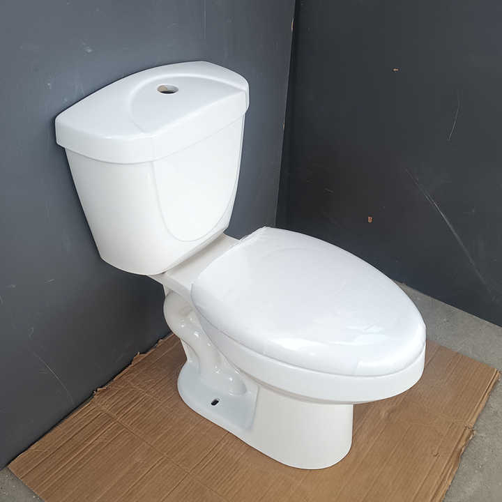 High quality ceramic sanitary ware with modern design, siphonic toilet, standard 2-piece toilet, floor mounted toilet