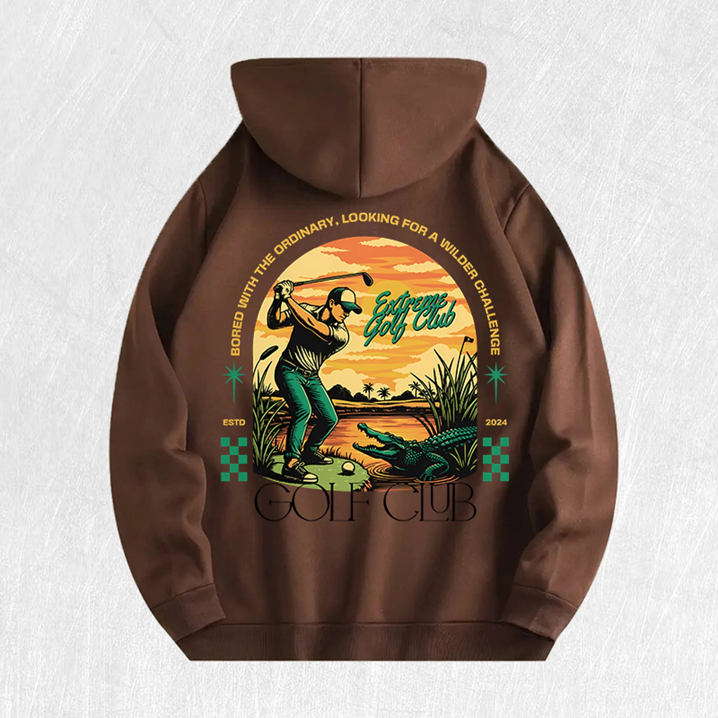 Golf Hoodie Multicolor Cotton Graphic from US Store