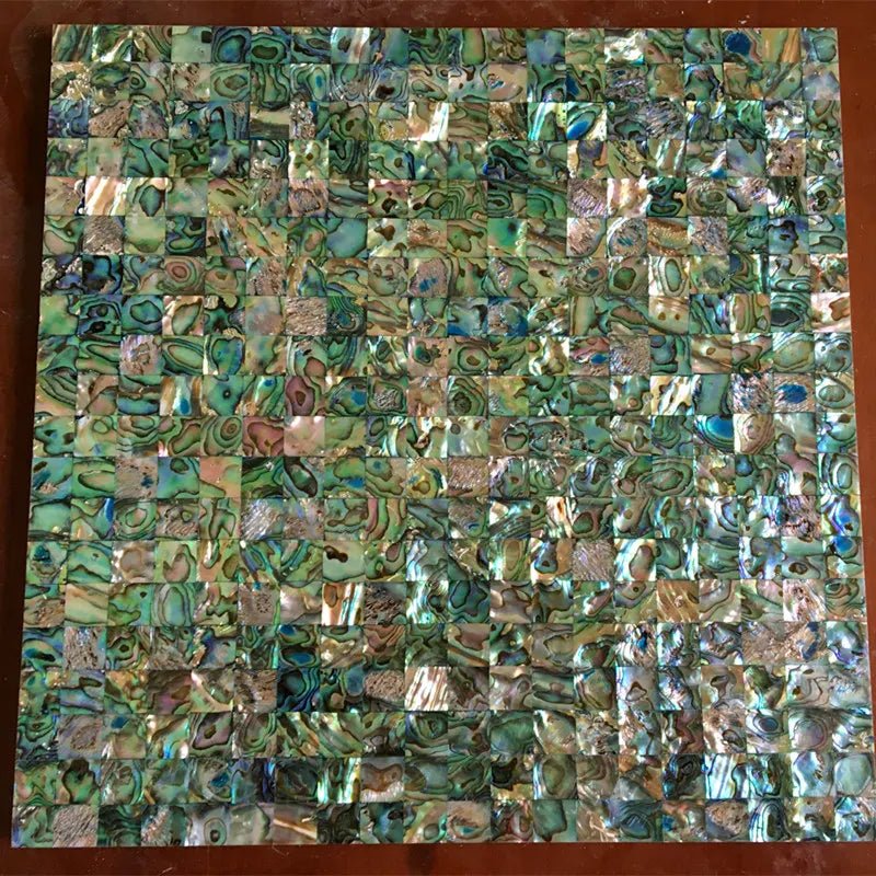 Square Abalone Mother of Pearl Mosaic Tile Shell Mosaic Interior Wall Kitchen Backsplash Tabletop Carpet Veneer - Daisan Mart