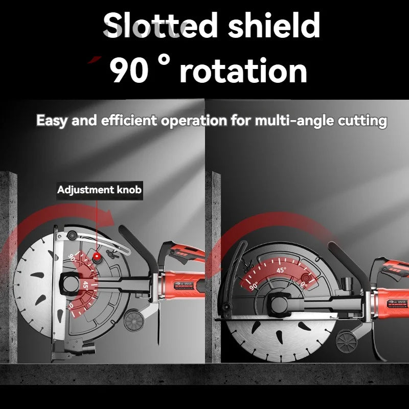 220V Electric Wall Chaser Multi-function Wall Slotting Machine Concrete Stone Road Cutting Machine Multi-angle Circular Saw