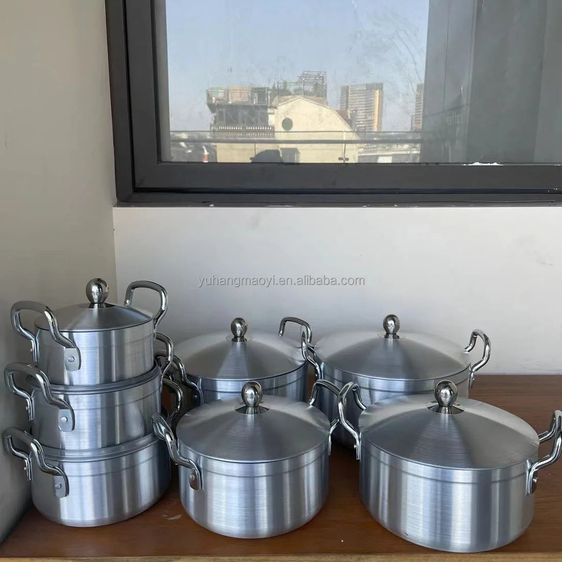 RTS Thick Aluminum Pot Set with Aluminum Lid - High-Quality Kitchenware