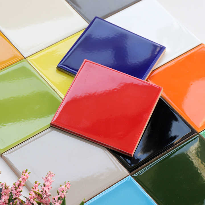 Decorative Wall Tile Design 100 x 100 mm Ceramic Subway Wall Tiles for Bathroom, Shower Room, Kitchen 