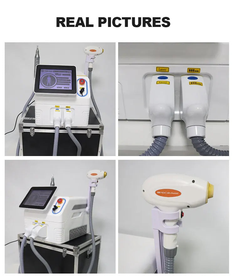 2025 Professional 2 in 1 Laser Hair Removal Machine Picosecond Q Switch ND YAG 1064NM Tattoo Removal 3 Waves Device