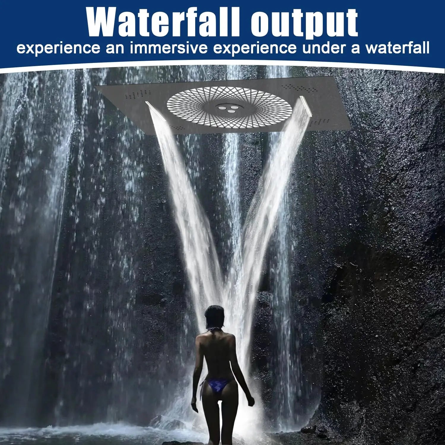 High-end Color Changing LED Shower with Brass Valve