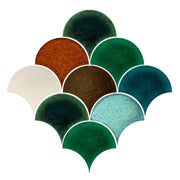Fish scale mosaic tiles for kitchen and bathroom walls 