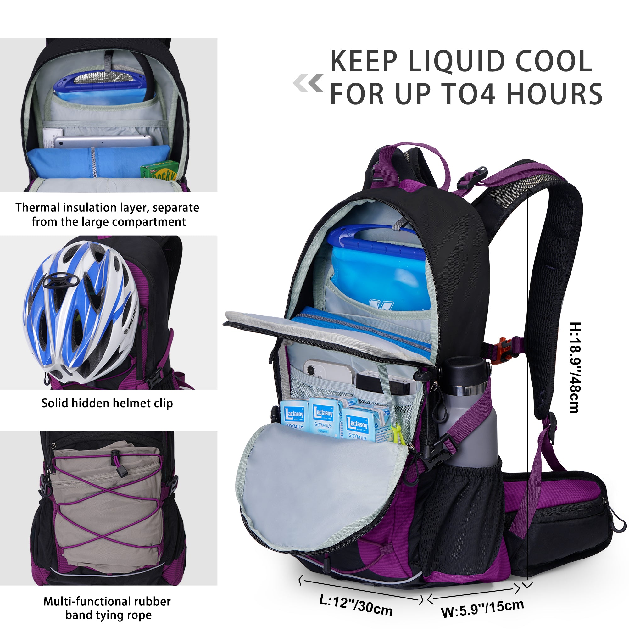 Ba lô đi xe đạp bán sỉ từ nhà máy, phong cách thời trang, có ngăn đựng bình nước, chống thấm nước, dùng đi du lịch giải trí cho nam và nữ