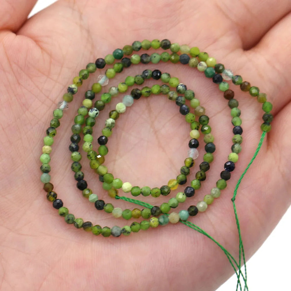 Natural faceted gemstone beads DIY bracelet