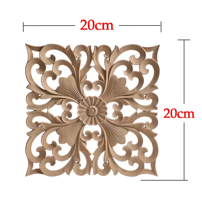 Wood Mouldings Wood Carving Door Onlay Wood Applique Wood Decal Antique Retro Modern Long Leaves Wooden Cabinet Furniture Corner