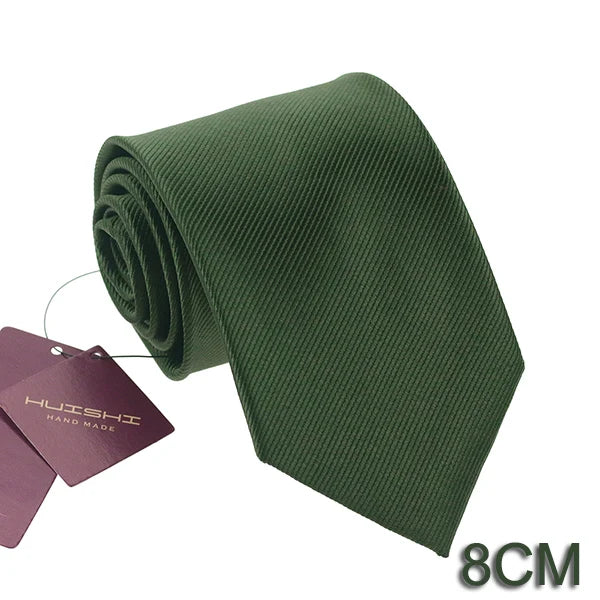 高品質防水苔綠色復古男士領帶