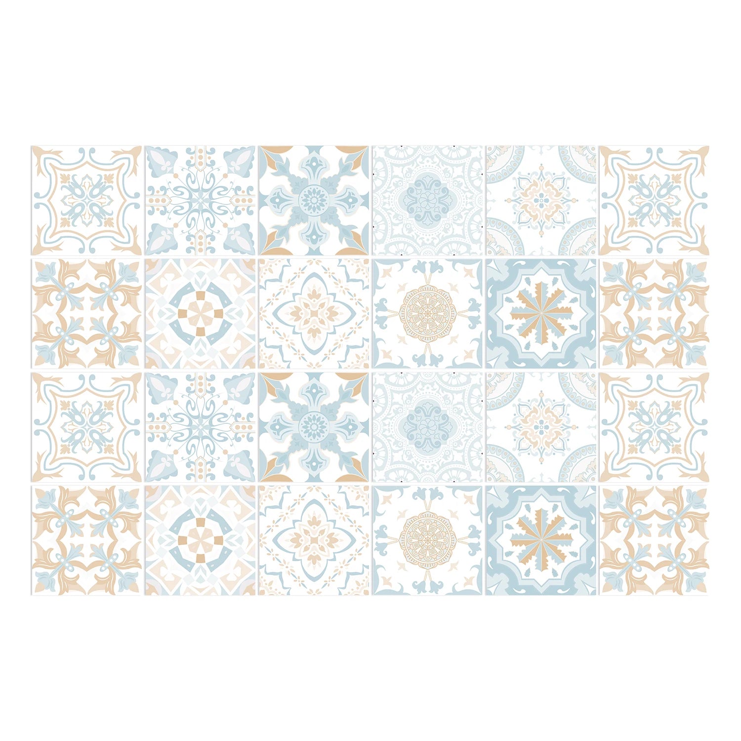 24pcs Retro Gray Kitchen Tile Sticker Wall Waterproof Self Adhesive Wallpaper PVC Furniture Cabinet Surface DIY Decorative Decal