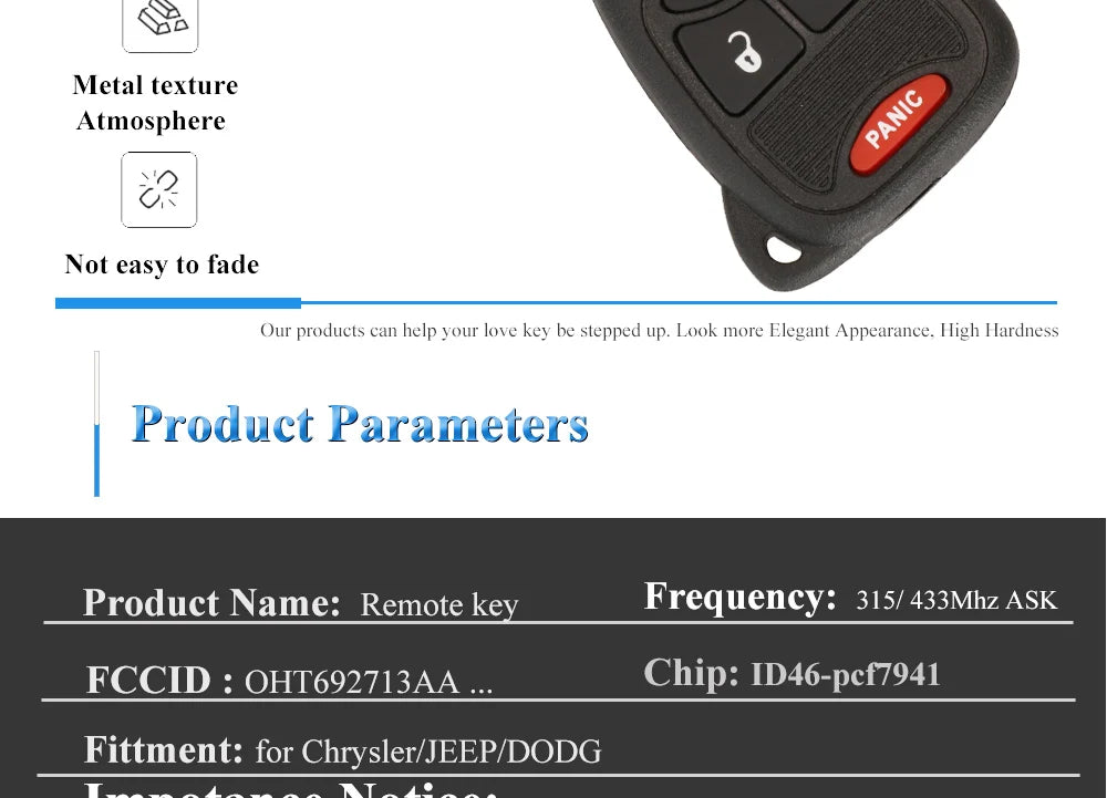 Bộ 10 Chìa Khóa Remote Xe Chrysler/JEEP 315/433MHz - Daisan Mart
