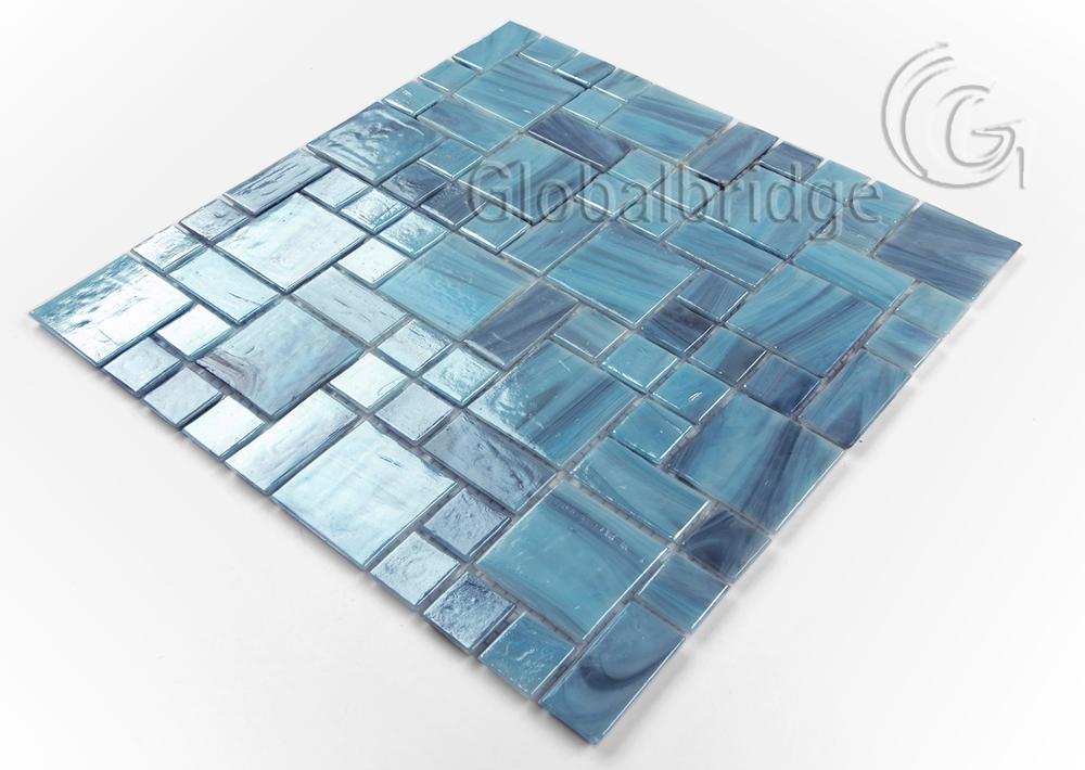 Mysterious iridescent glass mosaic 