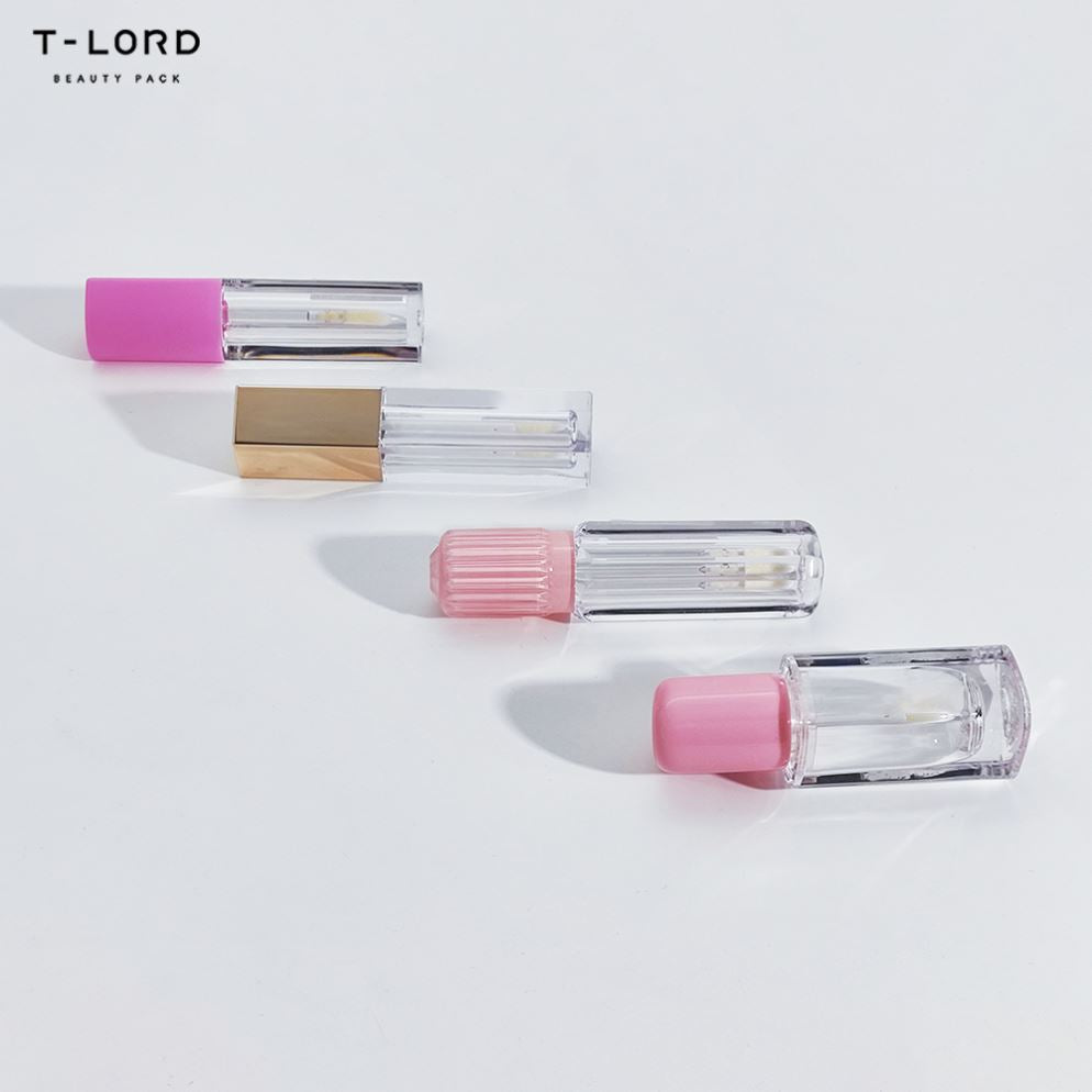 3.5ml Plastic Empty Lip Gloss Tube with Screw Cap, Refillable, Custom Pink, for Lip Care and Cosmetic Storage 