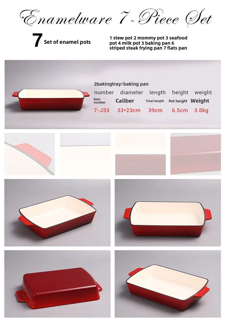 Bộ Nồi Chảo Gang Tráng Men Đa Năng Bền Bỉ