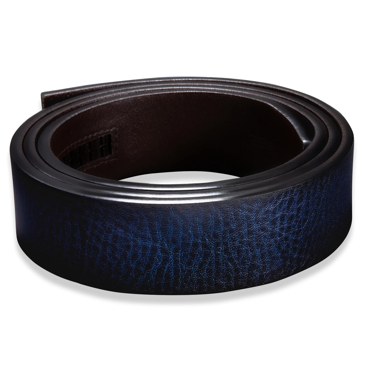 XXL Men's Automatic Dragon Hi-Tie Dark Blue Leather Belt