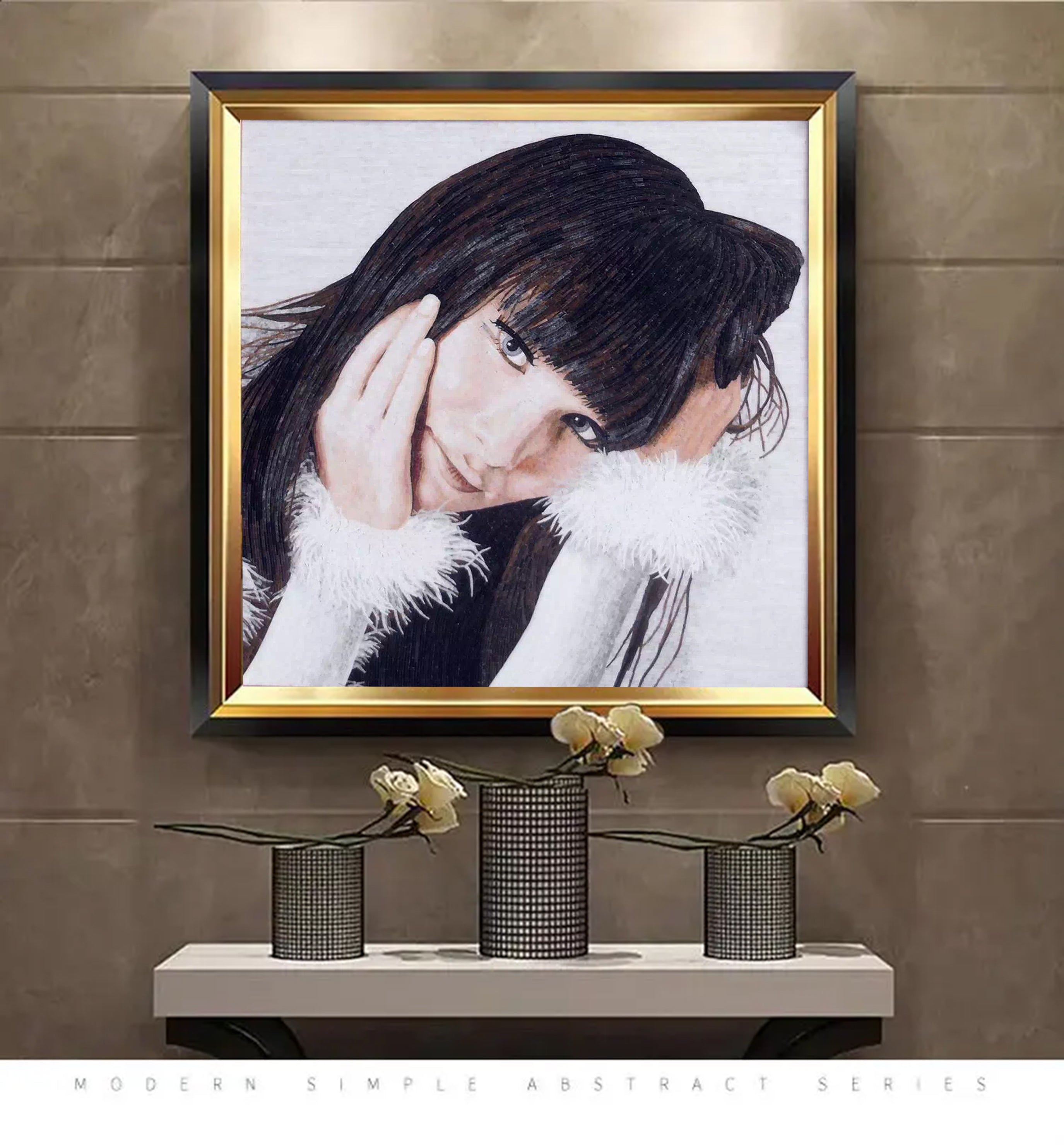 High quality handmade glass mosaic wall decoration 