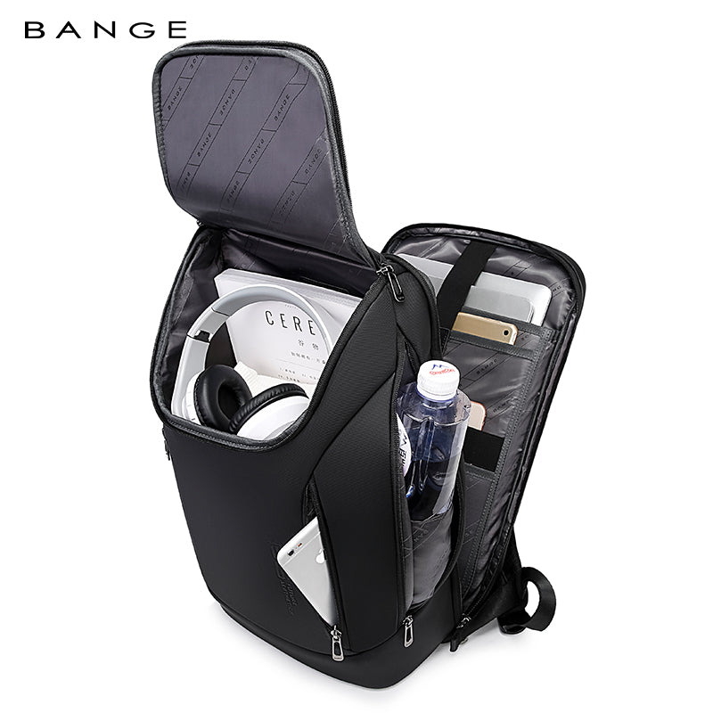 BANGE Bán sỉ nhà máy Công sở USB Tùy chỉnh Học sinh Ba lô Mochila Chống thấm nước Du lịch Nam Ba lô Laptop