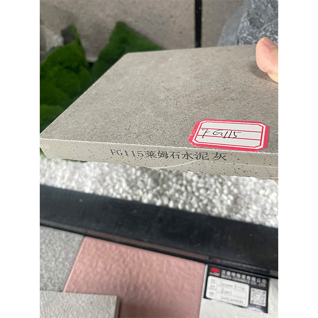 Modern design ceramic/glazed wall and floor tiles for outdoor landscape, limestone cement gray as accent 