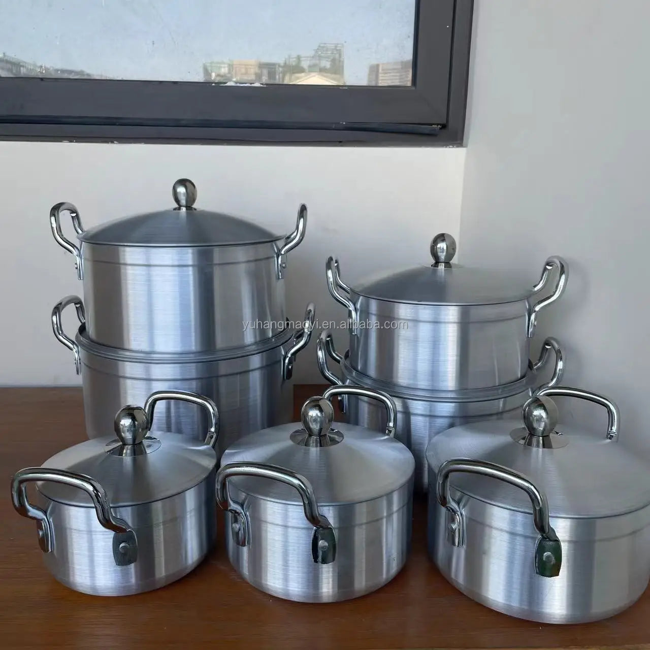 RTS Thick Aluminum Pot Set with Aluminum Lid - High-Quality Kitchenware
